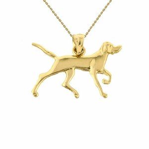Real Gold German Shorthaired Pointer Dog Necklace